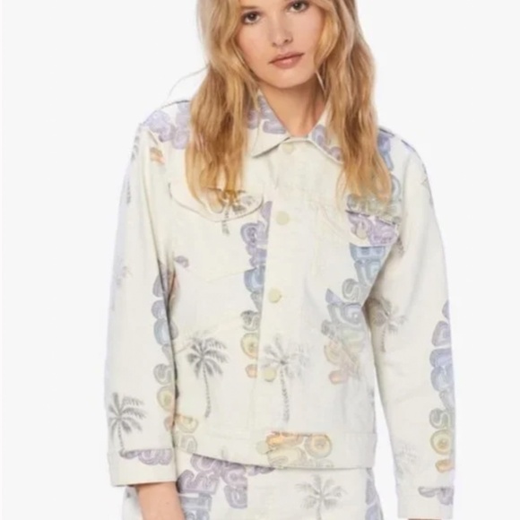 RARE MOTHER MOUNTAIN ROLLER SKATE LOS ANGELES DENIM JEAN JACKET S - Picture 4 of 4